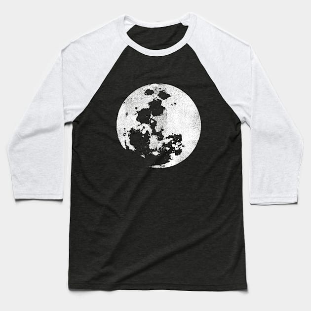 Full Moon Screenprint Baseball T-Shirt by The Printable Studio